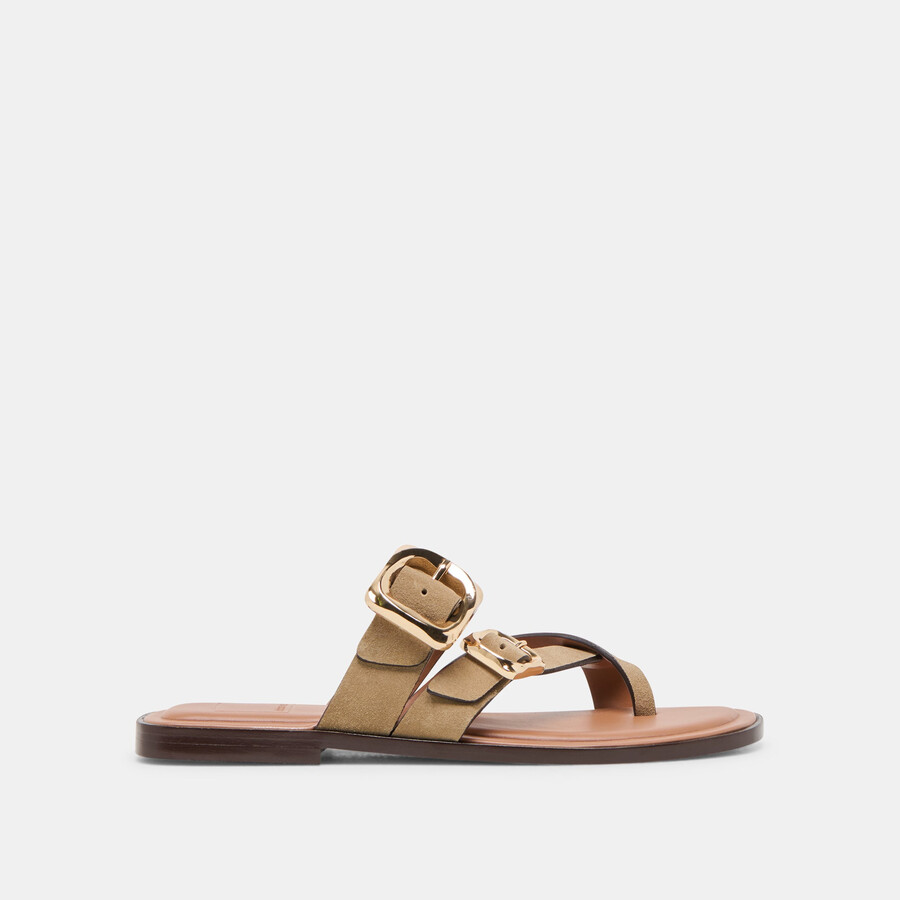 shore sandals taupe suede