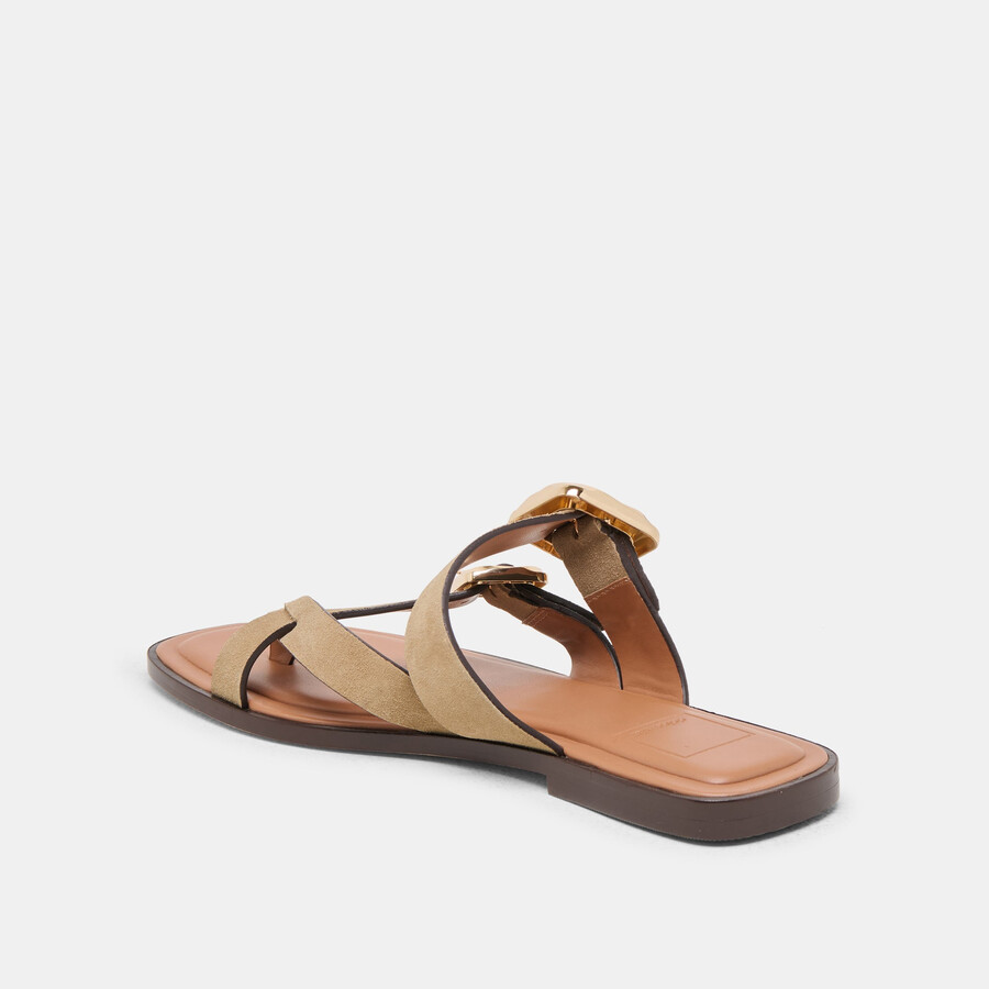 shore sandals taupe suede