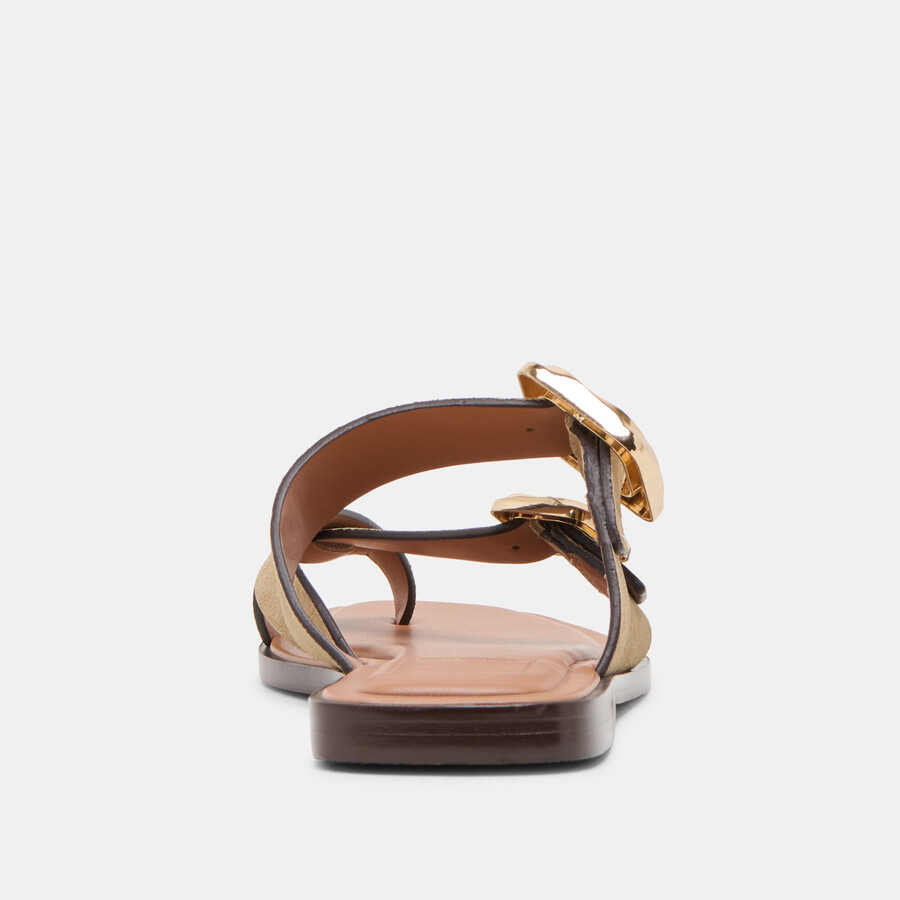 shore sandals taupe suede
