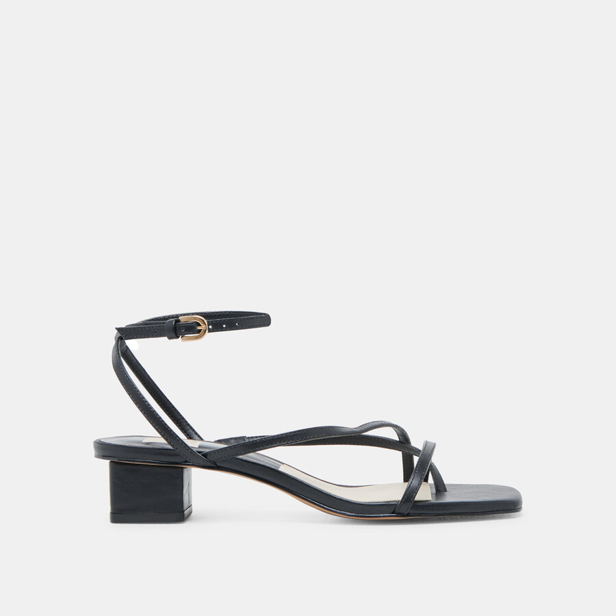karlos sandals black leather