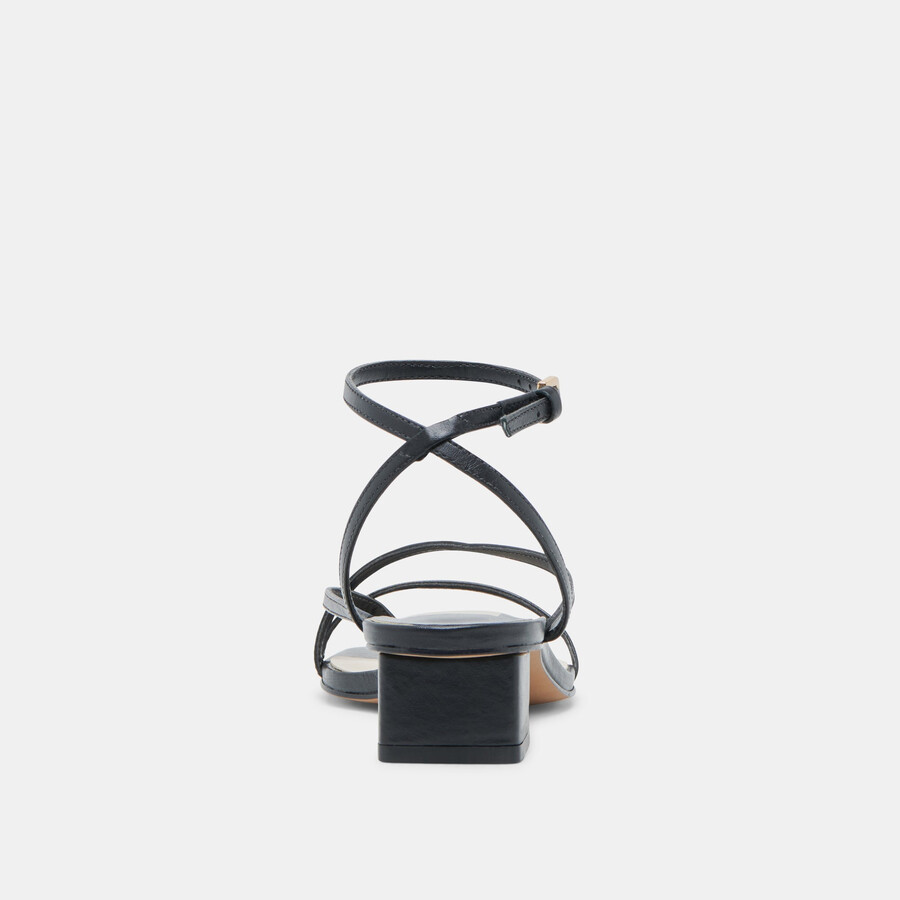 karlos sandals black leather