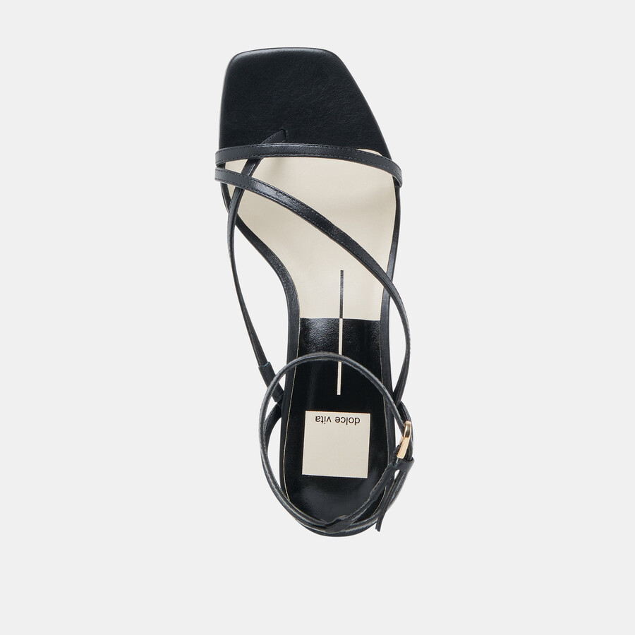karlos sandals black leather