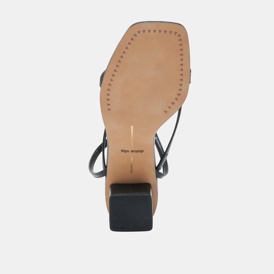 karlos sandals black leather