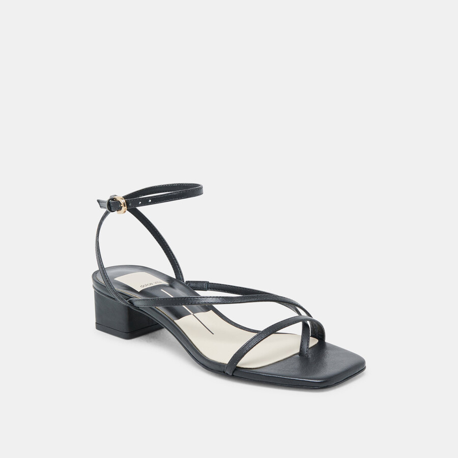 karlos sandals black leather