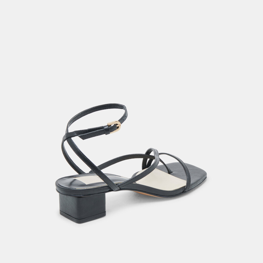 karlos sandals black leather