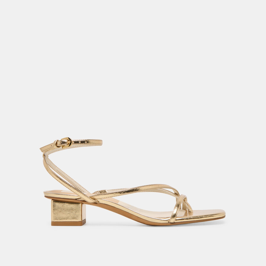 karlos sandals gold metallic stella