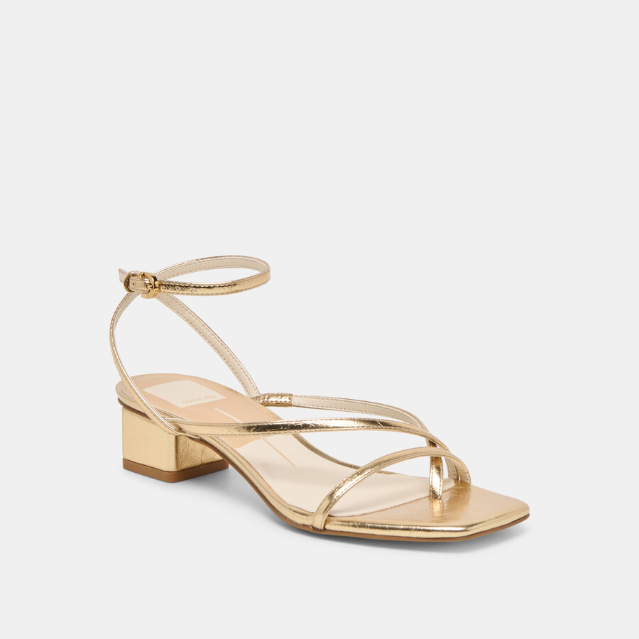 karlos sandals gold metallic stella