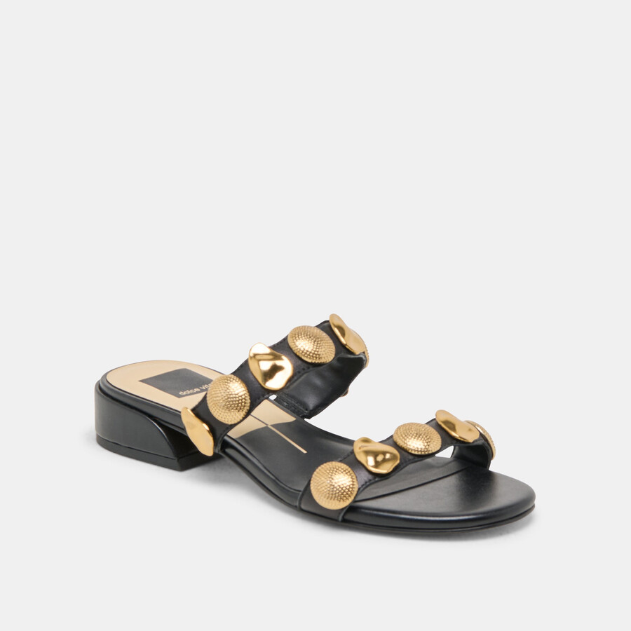 farrow sandals black leather