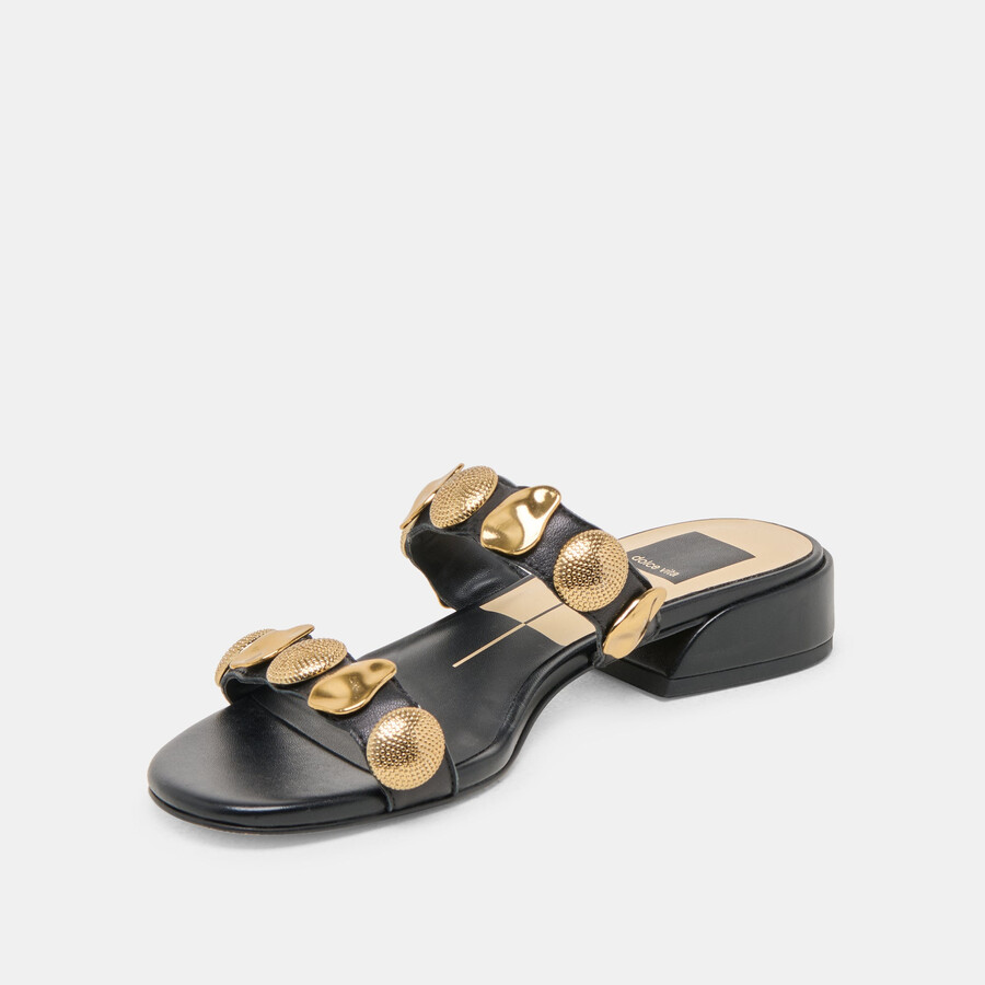 farrow sandals black leather