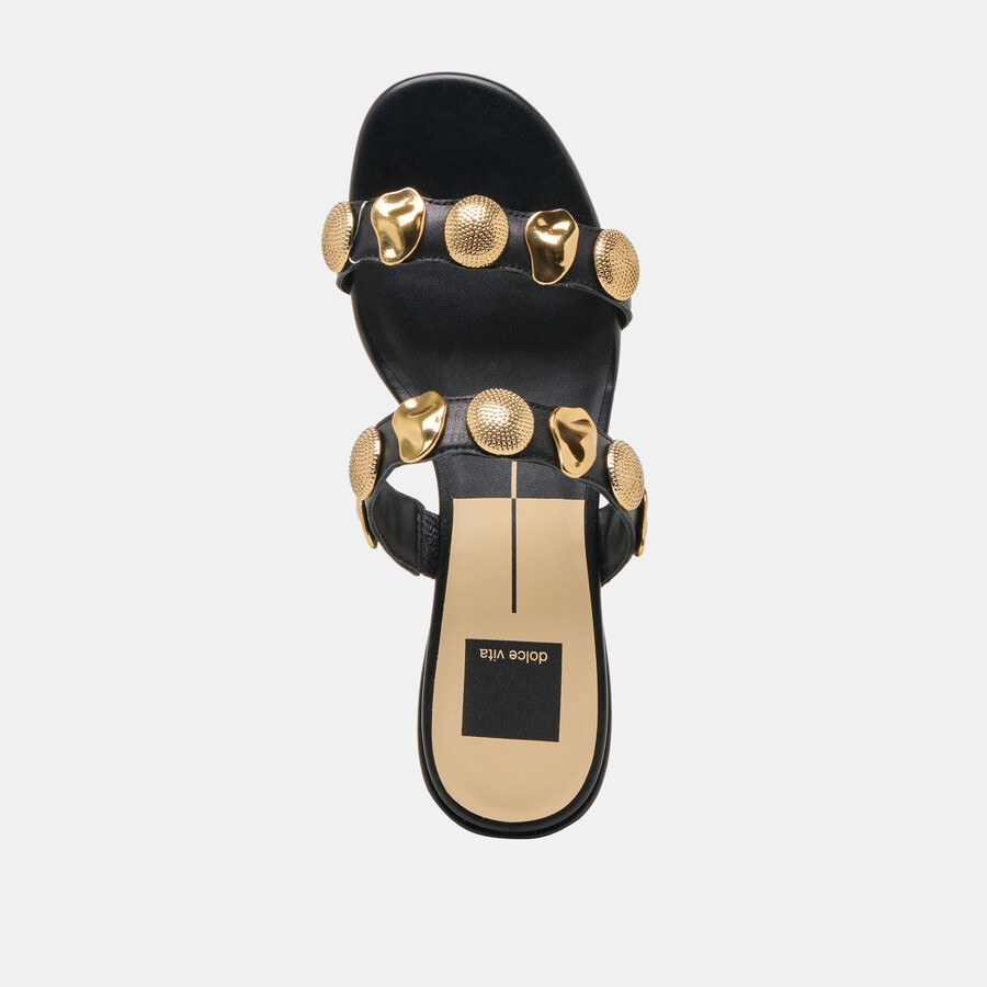 farrow sandals black leather