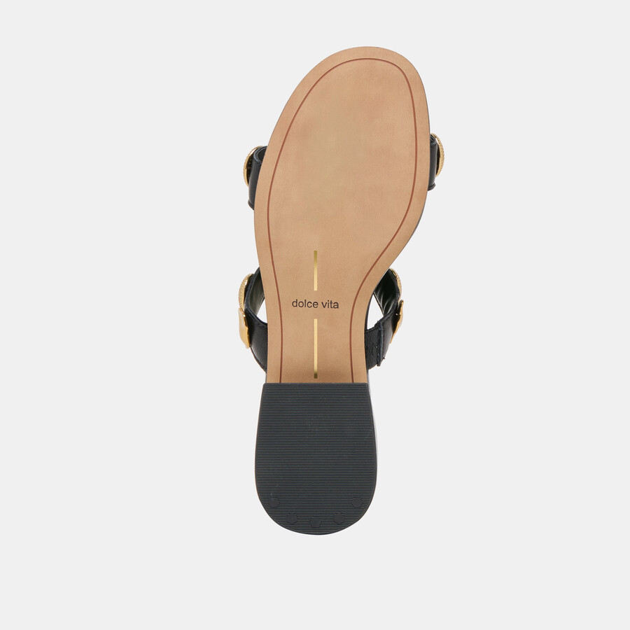 farrow sandals black leather
