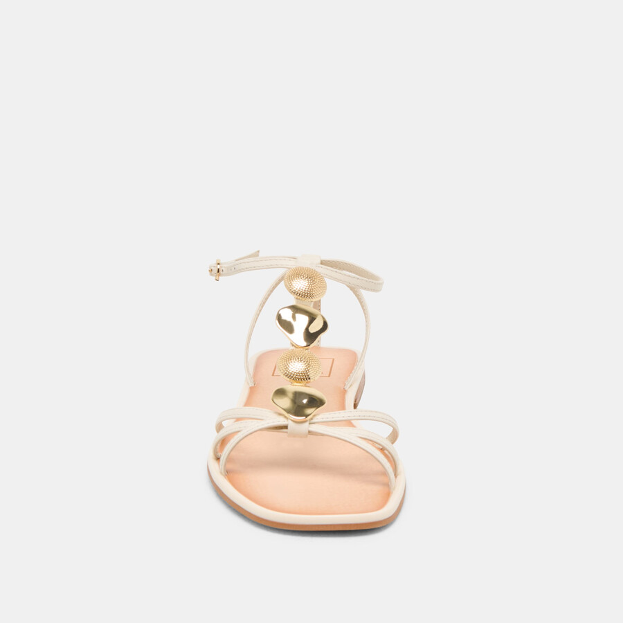 faun sandals off white leather
