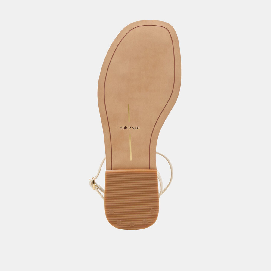 faun sandals off white leather