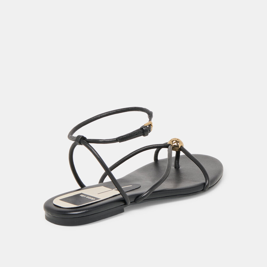 kenley sandals black leather