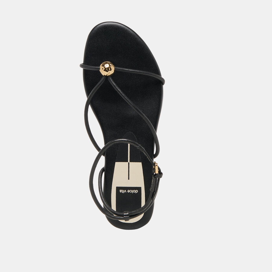 kenley sandals black leather