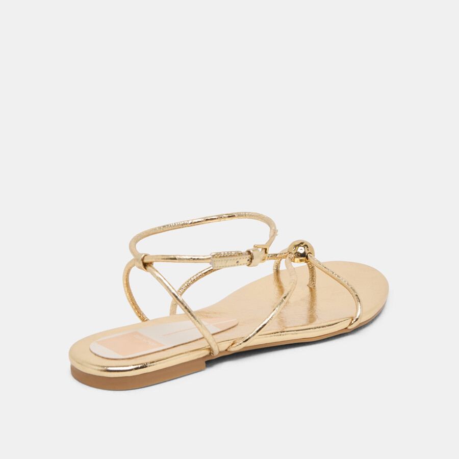 kenley sandals gold leather