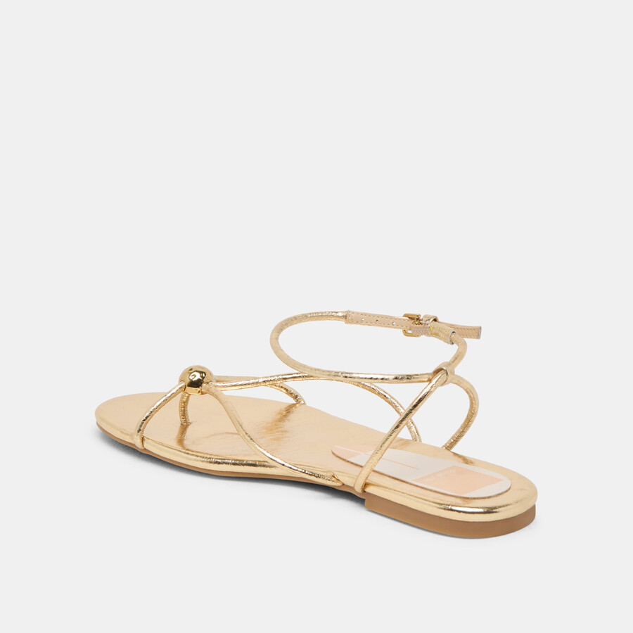 kenley sandals gold leather