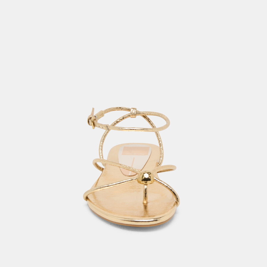 kenley sandals gold leather