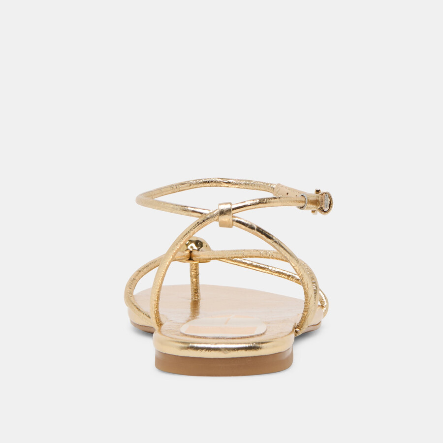 kenley sandals gold leather