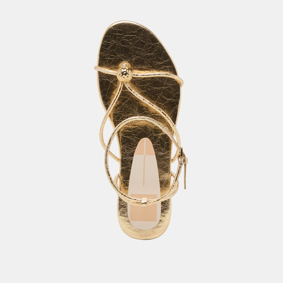 kenley sandals gold leather