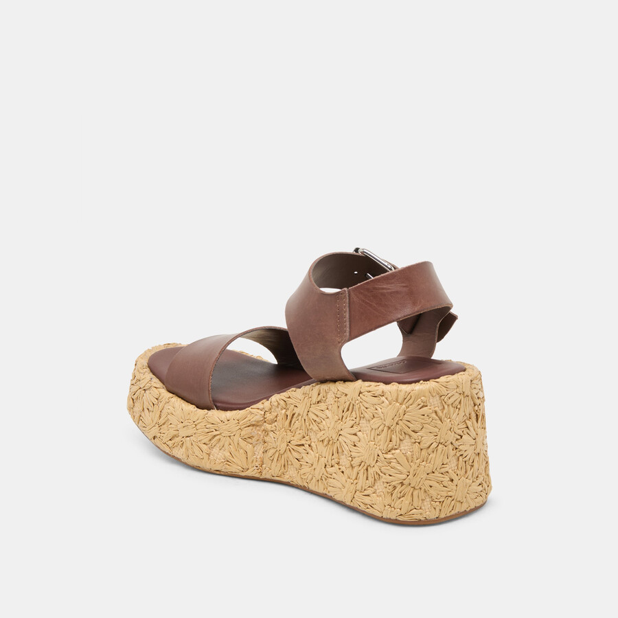 auri wedges dk brown leather