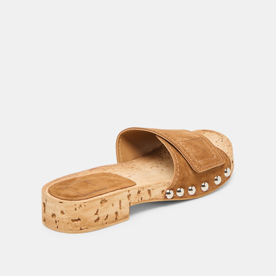 sandy sandals chestnut suede