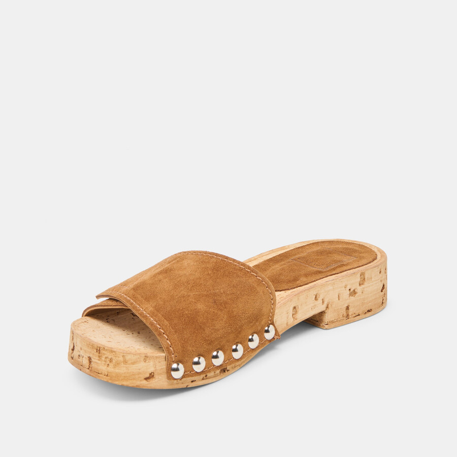 sandy sandals chestnut suede