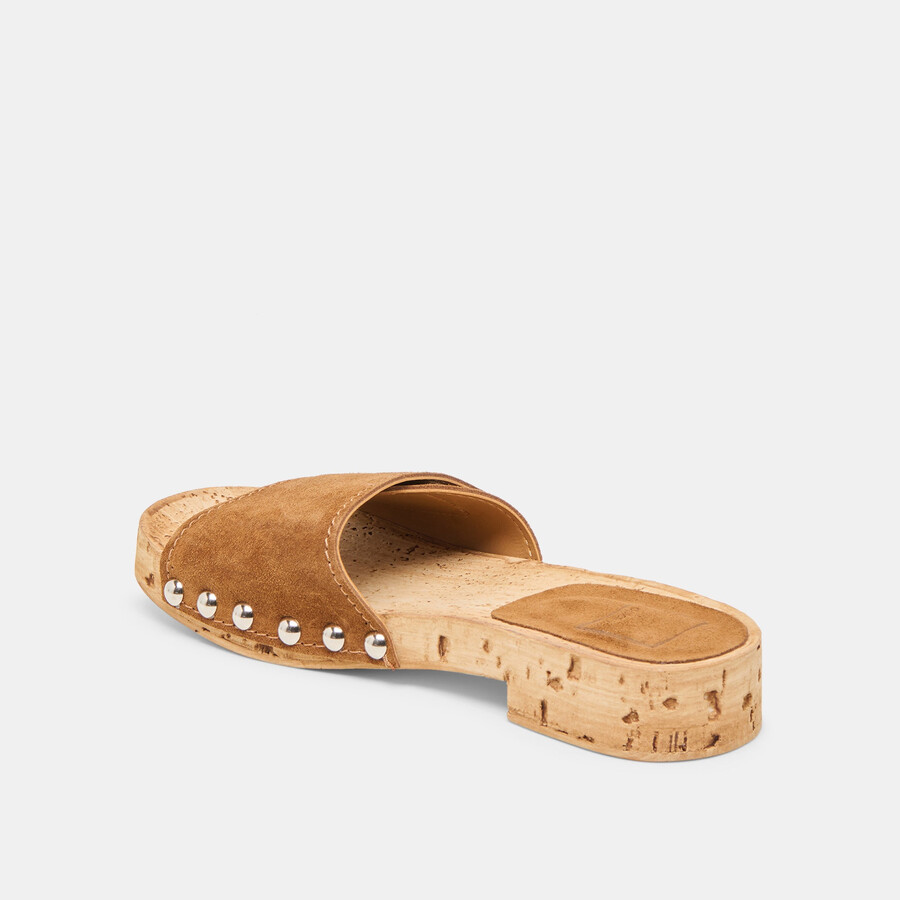 sandy sandals chestnut suede