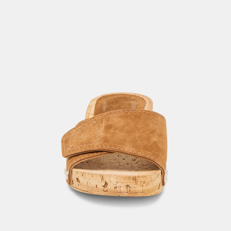 sandy sandals chestnut suede