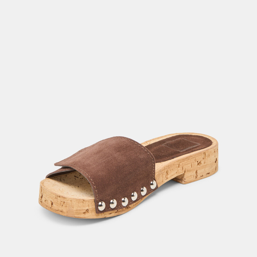 sandy sandals dk brown suede