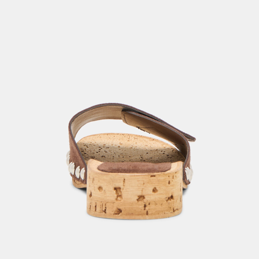 sandy sandals dk brown suede