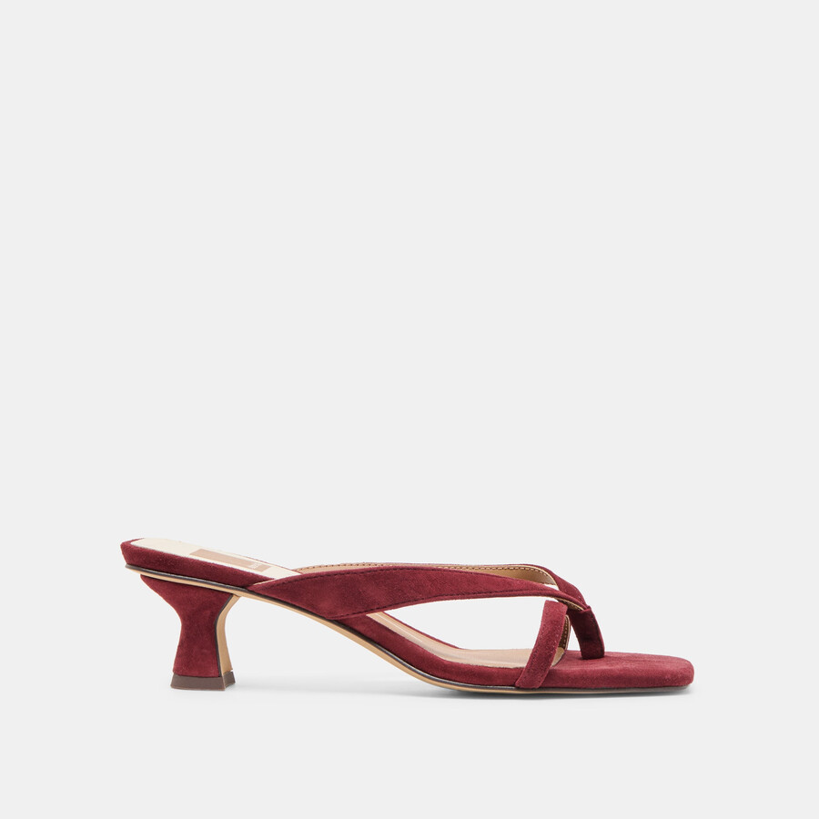brevel heels oxblood suede