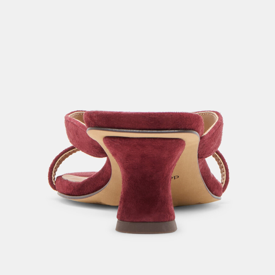 brevel heels oxblood suede