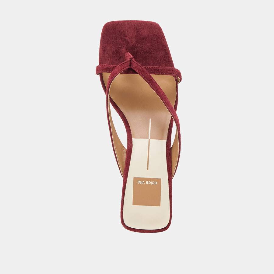 brevel heels oxblood suede