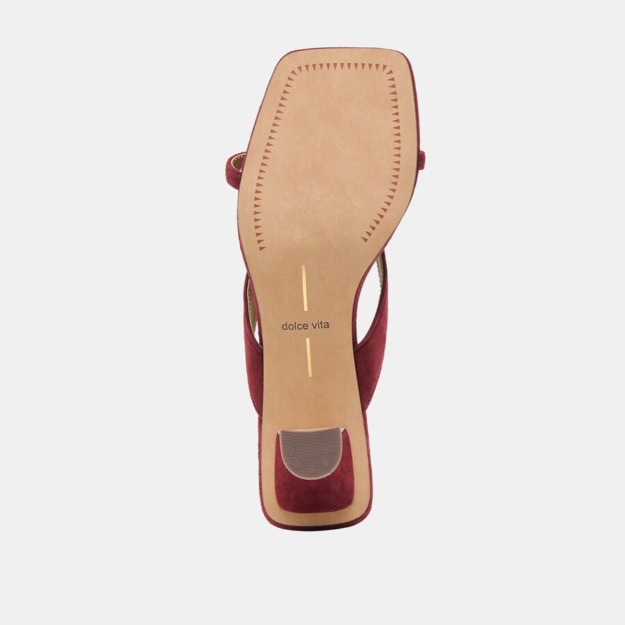 brevel heels oxblood suede