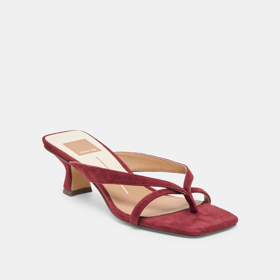 brevel heels oxblood suede
