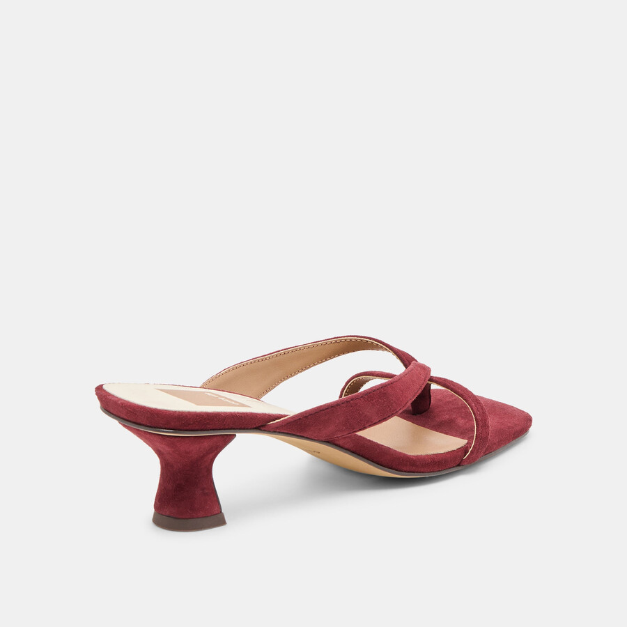 brevel heels oxblood suede