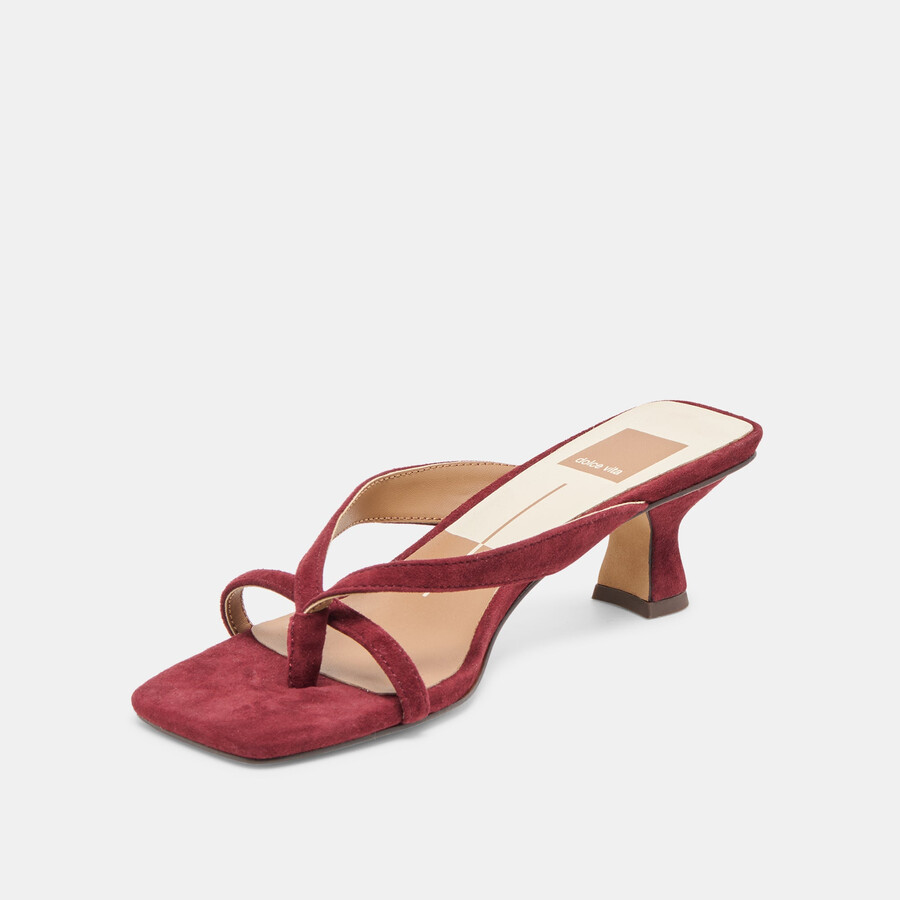 brevel heels oxblood suede