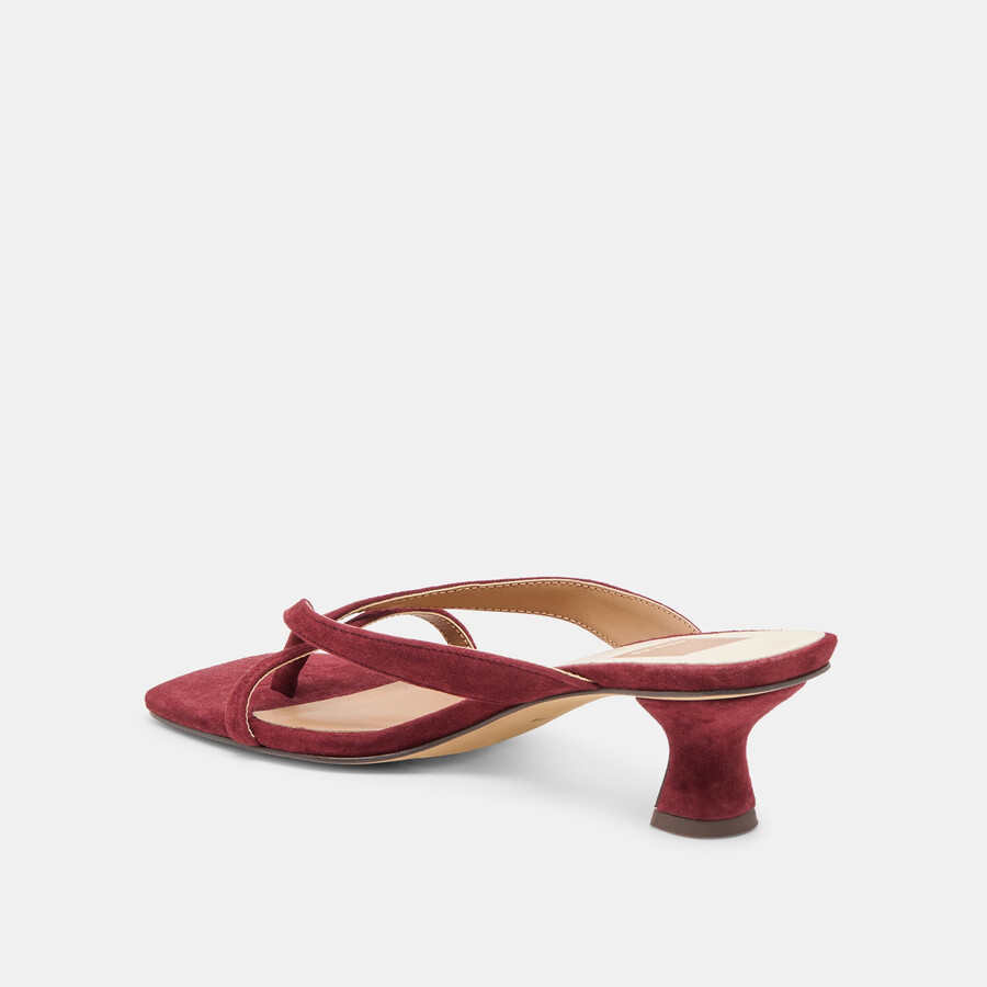brevel heels oxblood suede