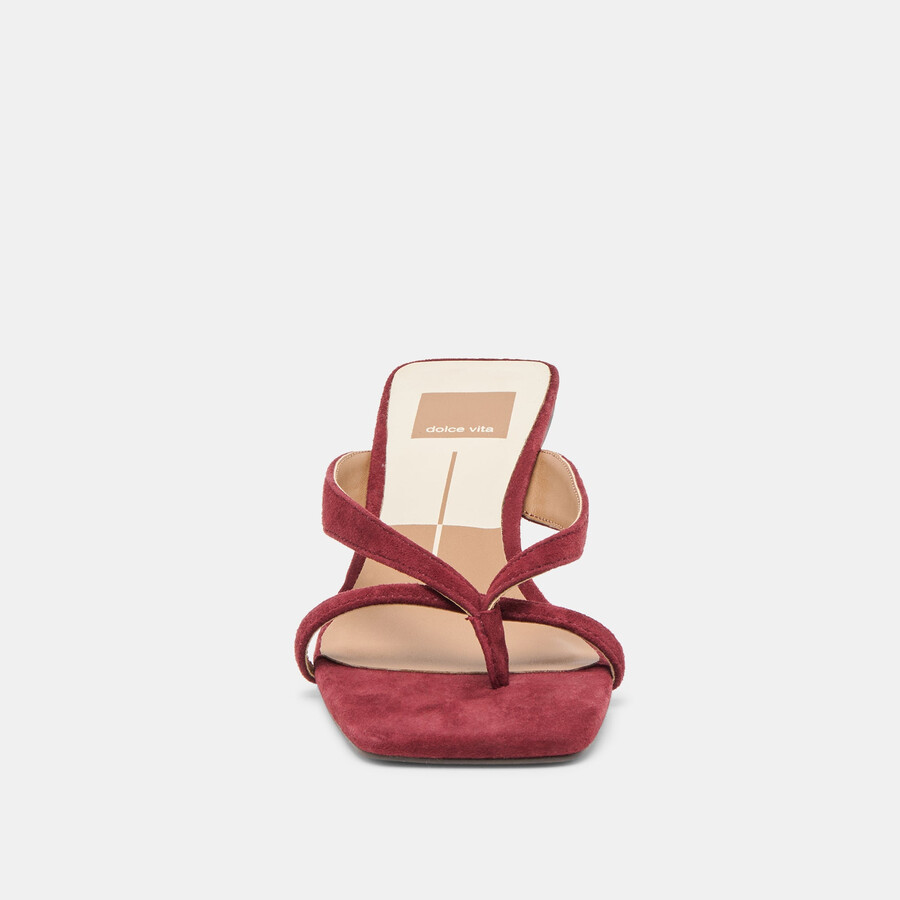 brevel heels oxblood suede