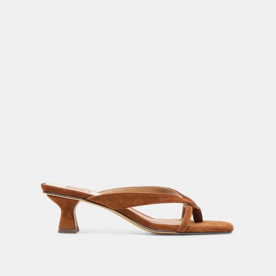 brevel heels dk brown suede