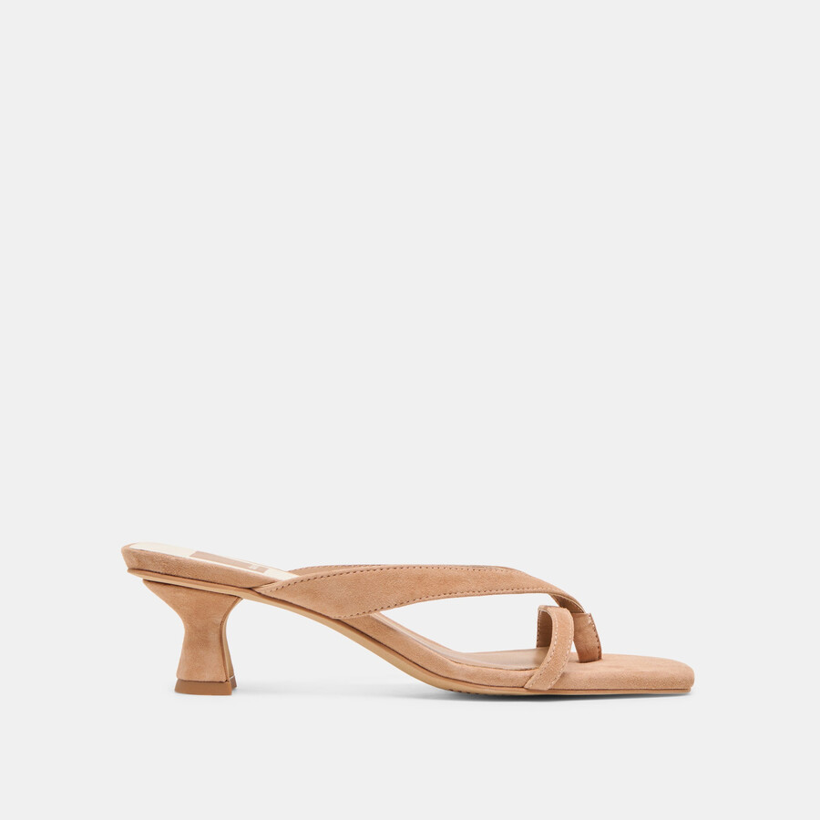 brevel heels toffee suede