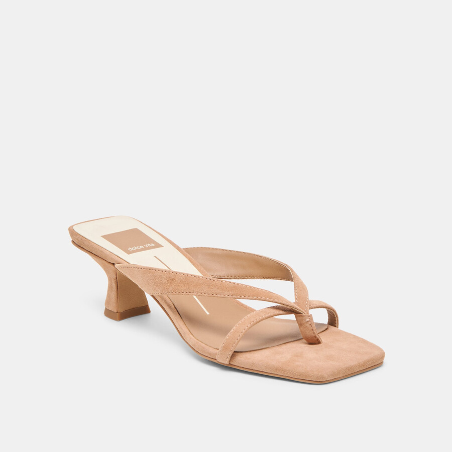 brevel heels toffee suede