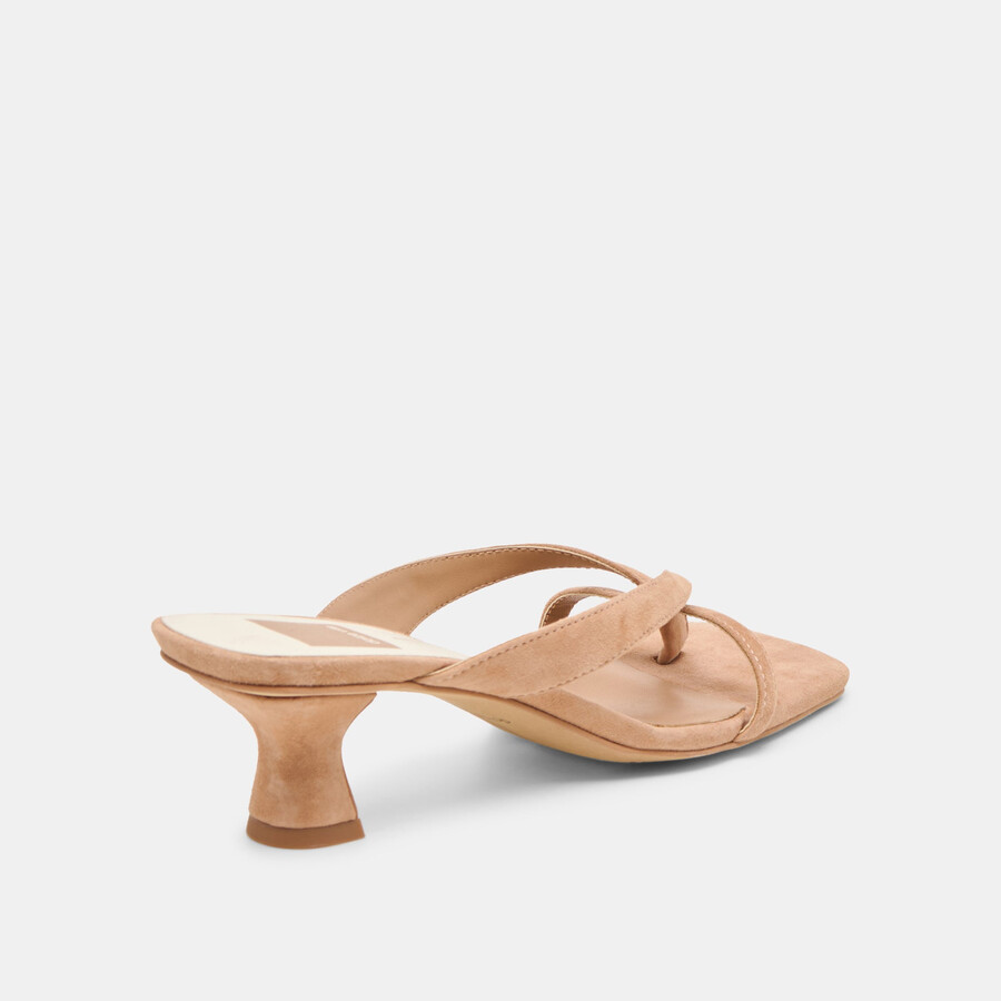 brevel heels toffee suede