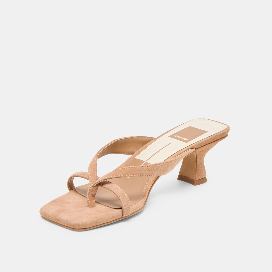 brevel heels toffee suede
