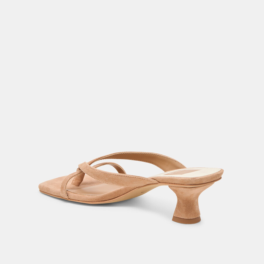 brevel heels toffee suede