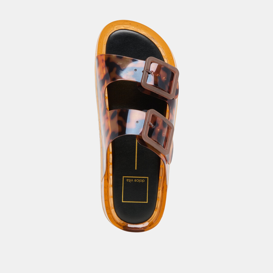 julio sandals tortoise vinyl