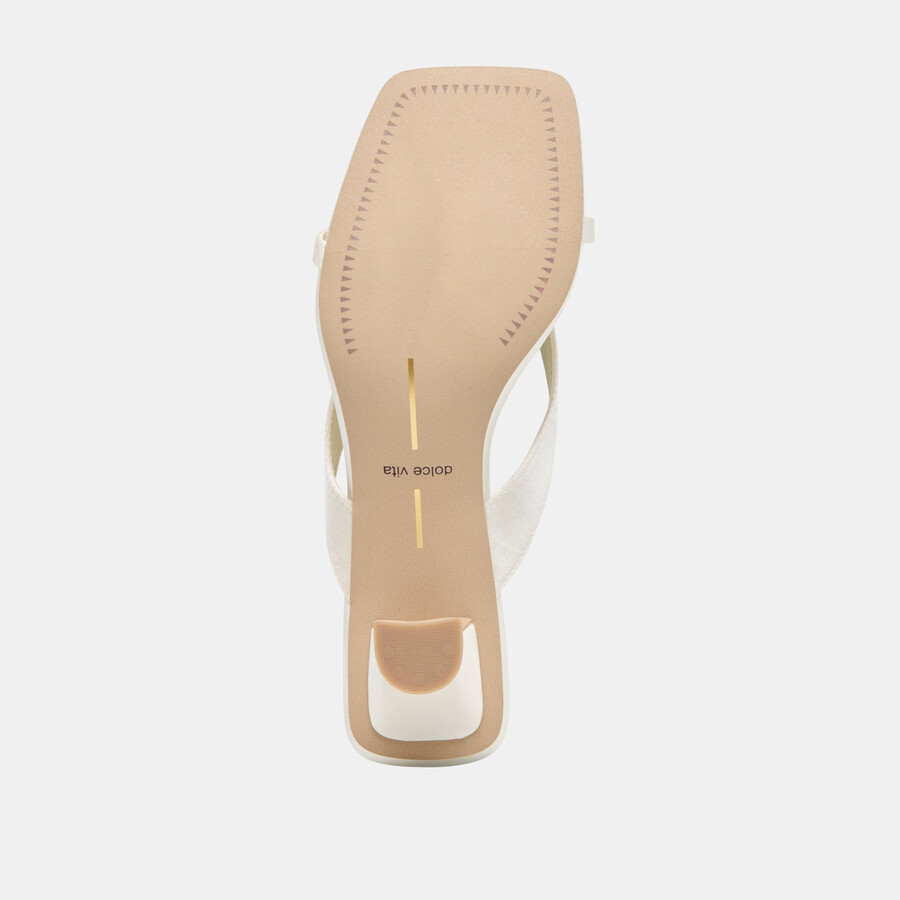 brevel heels true white satin