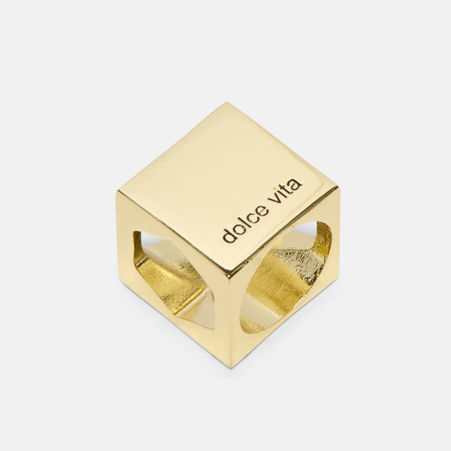 scarf ring bag charm gold