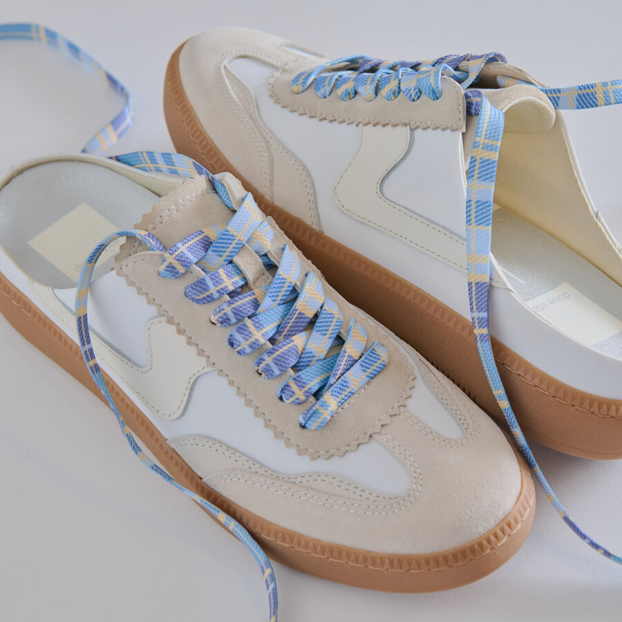 preppy plaid lace blue multi
